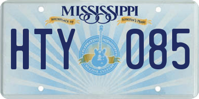 MS license plate HTY085