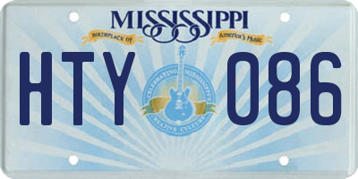 MS license plate HTY086