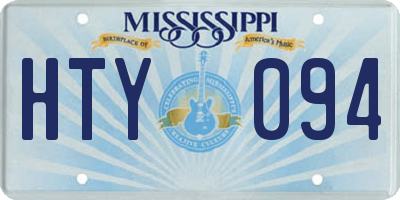 MS license plate HTY094