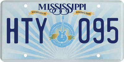 MS license plate HTY095