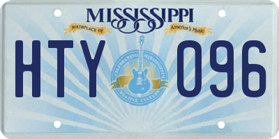 MS license plate HTY096