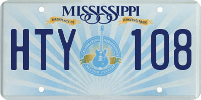 MS license plate HTY108
