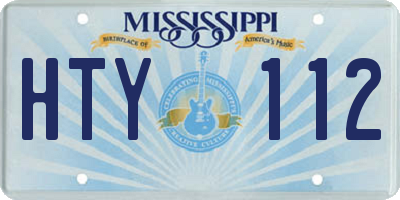 MS license plate HTY112