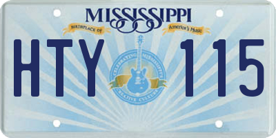 MS license plate HTY115