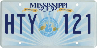 MS license plate HTY121