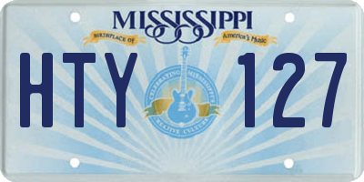 MS license plate HTY127