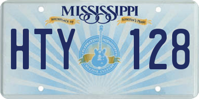 MS license plate HTY128