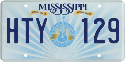 MS license plate HTY129