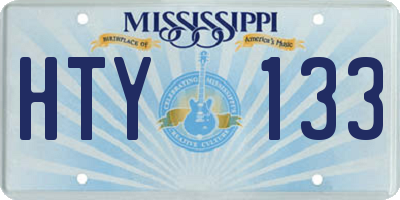 MS license plate HTY133