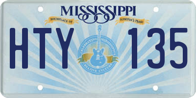 MS license plate HTY135