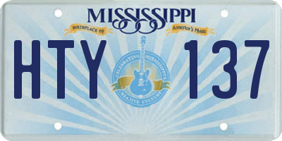 MS license plate HTY137