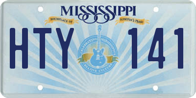 MS license plate HTY141