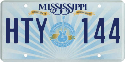 MS license plate HTY144