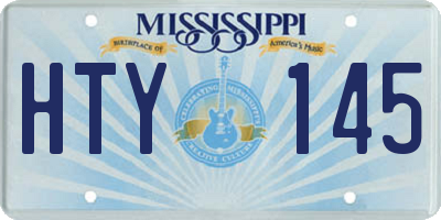 MS license plate HTY145
