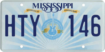 MS license plate HTY146
