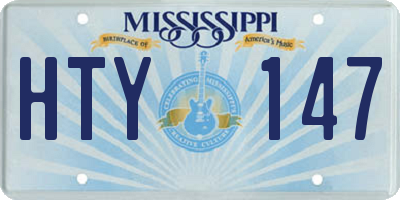 MS license plate HTY147