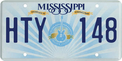 MS license plate HTY148