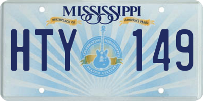 MS license plate HTY149
