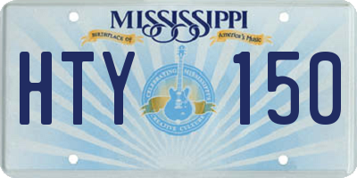 MS license plate HTY150