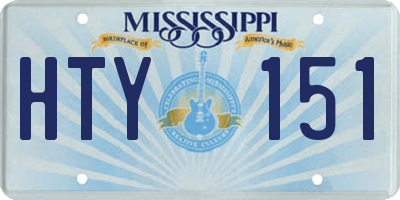 MS license plate HTY151
