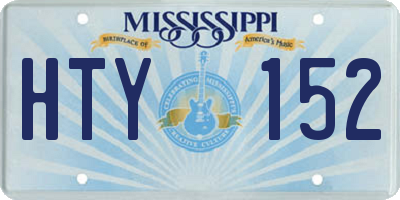 MS license plate HTY152