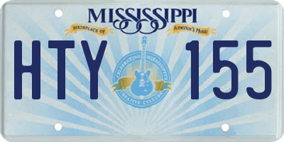 MS license plate HTY155