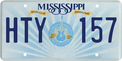 MS license plate HTY157
