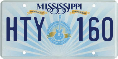 MS license plate HTY160