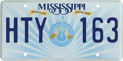 MS license plate HTY163