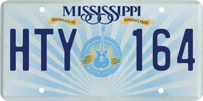MS license plate HTY164