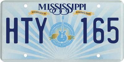 MS license plate HTY165