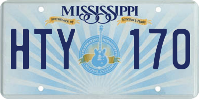 MS license plate HTY170