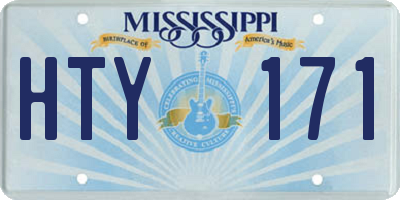 MS license plate HTY171