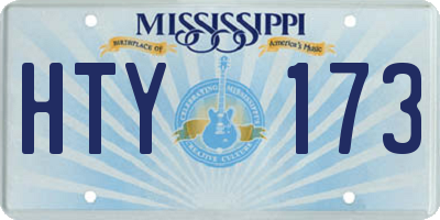 MS license plate HTY173