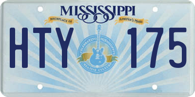 MS license plate HTY175