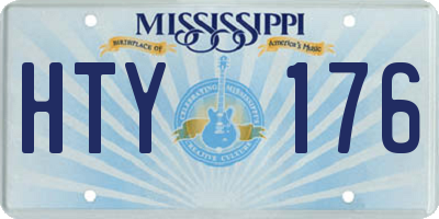 MS license plate HTY176