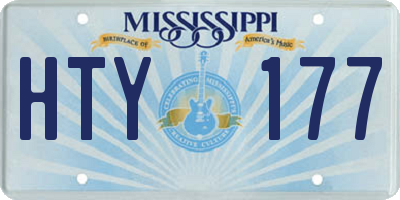 MS license plate HTY177