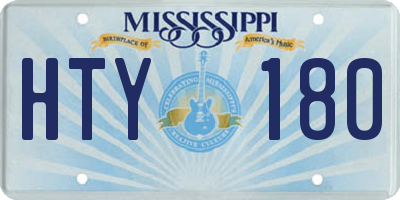 MS license plate HTY180