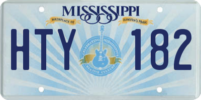 MS license plate HTY182