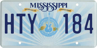 MS license plate HTY184