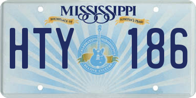 MS license plate HTY186