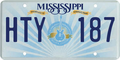 MS license plate HTY187