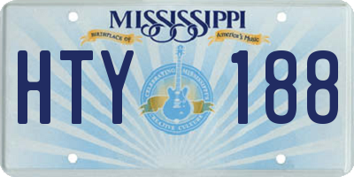 MS license plate HTY188