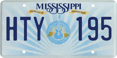 MS license plate HTY195
