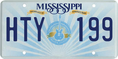 MS license plate HTY199