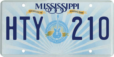 MS license plate HTY210