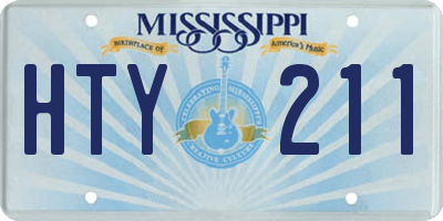 MS license plate HTY211