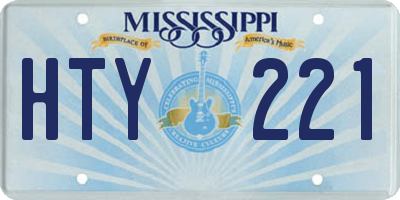 MS license plate HTY221