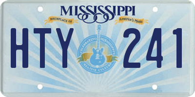 MS license plate HTY241