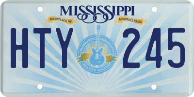 MS license plate HTY245